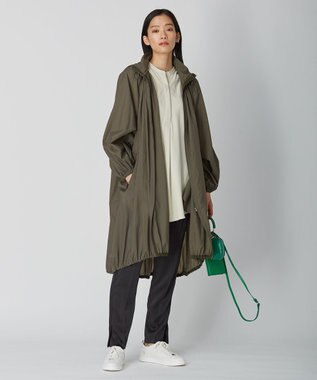 ICB 【撥水加工】シアーナイロンタフタ フーデットコート カーキ系