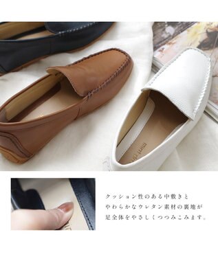 Pointer 本革インヒールローファー ブラウン