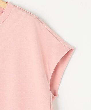 組曲 【汗ジミ防止・撥水】GIZAプレーティング天竺フレンチスリーブ カットソー ピンク系