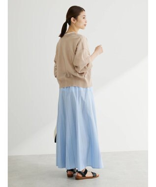 Green Parks ・ＥＬＥＮＣＡＲＥ　ＤＵＥ　パールボタンシアーカーデ Gray Beige