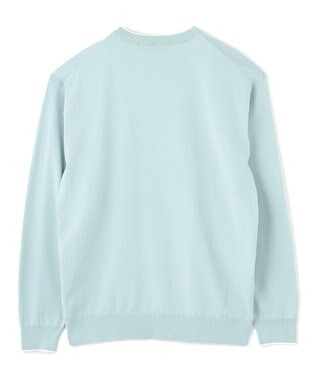 UNFILO MENS スタイリッシュ ニット プルオーバー スモーキーグリーン