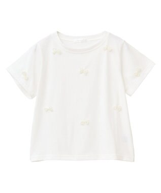 Green Parks ・ｓｗｉｎｇ　ｂｙ　パールリボンモチーフＴＥＥ Off White