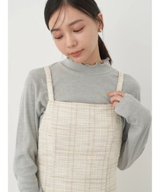 earth music&ecology ツイードワンピース（ｃｈｅｃｋ） Ivory