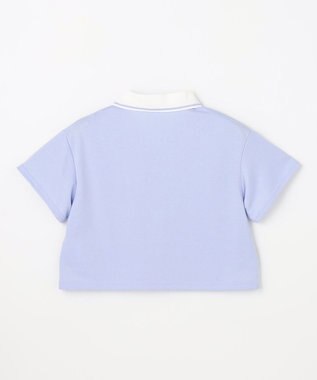 ANY KIDS 【洗濯機可能/吸汗速乾】ドライタッチ ショート丈ポロシャツ サックスブルー