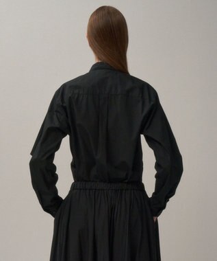 ATON NATURAL DYED COTTON LAWN | スタンダードシャツ BLACK