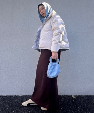 KWD 【日本製/高品質ダウン】STAND COLLAR DOWN BLOUSON ダウンブルゾン アイボリー