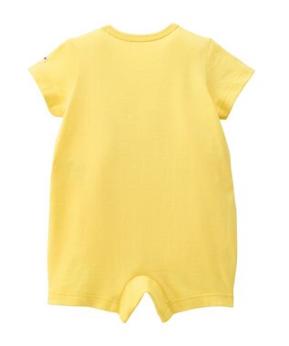 MIKI HOUSE HOT BISCUITS 【70-80cm】カラフルビーンズ フェイスプリント ショートオール 黄