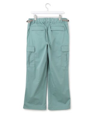 J.PRESS YORK STREET 【UNISEX】サテンストレッチ イージーカーゴパンツ ライトグリーン系