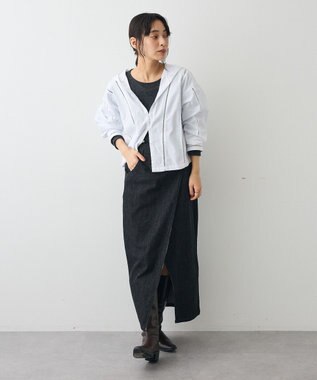 CRAFT STANDARD BOUTIQUE 梯子レースフード付きブラウス White