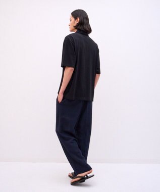 ATON FRESCA PLATE | ルーズフィットポロシャツ - UNISEX BLACK