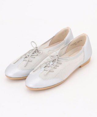 steppi シースルーダービー シューズ シルバーラメ