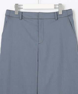 J.PRESS LADIES 【WEB限定カラーあり・セットアップ対応・洗える・撥水・防汚】コットンFITTYシャーク ワイド アンクル パンツ ダルブルー系