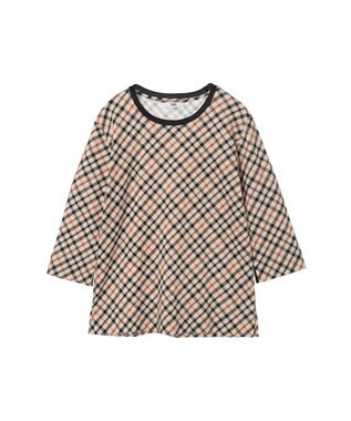 DAKS チェックプリント七分袖Tシャツ ハウスチェック