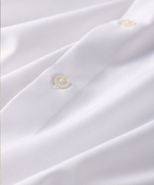 GOTAIRIKU 春夏向け【形態安定】SUMMERPREMIUMPLEATS_スナップダウンカラー _織柄_ 長袖ドレスシャツ(25年春夏モデル) ホワイト系1(ドビーストライプ)