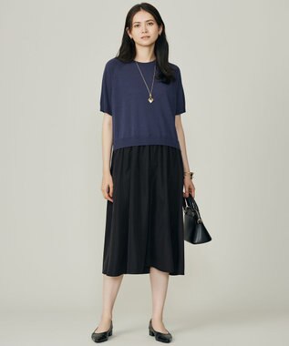 【洗える】タフタコンビ半袖 ワンピース