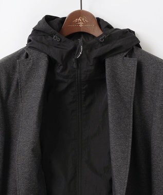 JOSEPH ABBOUD MOUNTAIN 【フードが外せる】メランジハイパワー2wayストレッチ ジャケット グレー系