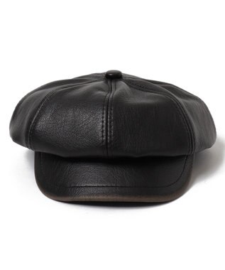 WEGO ヴィンテージPUキャスケット ブラック
