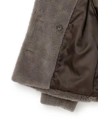 23区 S 【CanCam11月号掲載】ECOPELテディボア ダブルフロント アウター グレー系