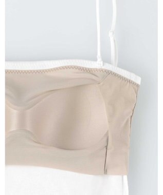 AMPHI カップ付きインナー 【ブラトップ】 ストラップ取り外し可 上向きで立体的なバストシルエット しめつけ感が少ない 脇スッキリ JWG102 アンフィ／ワコール アイボリー