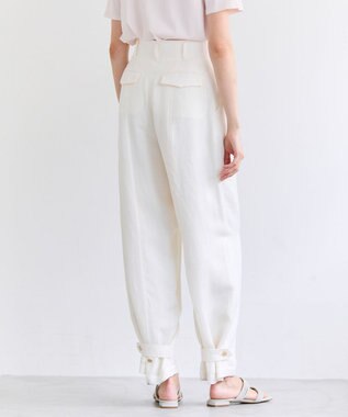 BEIGE， BERNARD / リネン混 ヘムタグ 2WAYパンツ Ecru