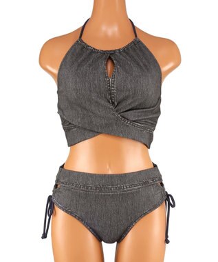 San-ai Resort（三愛水着楽園） ハイネックノンワイヤービキニ　9M　【San-ai Resort（サンアイリゾート）】 ブラック