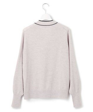 23区 【洗える】ウーステッドウール ボウタイ ニット ベージュ系