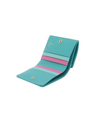 LANVIN en Bleu リュクサンブールカラー 外ボックス二つ折り財布 エメラルドグリーン