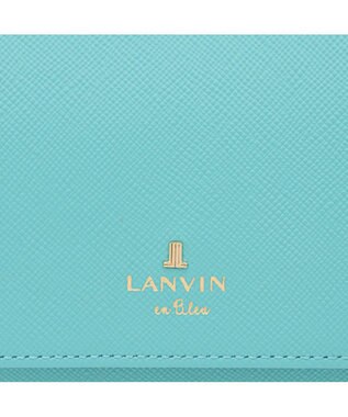 LANVIN en Bleu リュクサンブールカラー 外ボックス二つ折り財布 エメラルドグリーン