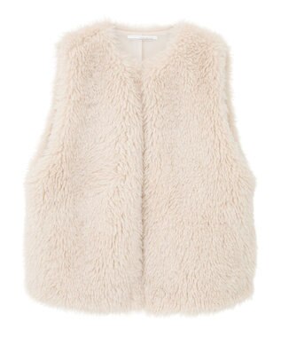 Green Parks ・ＥＬＥＮＣＡＲＥ　ＤＵＥ　シープファーロングベスト Light Beige