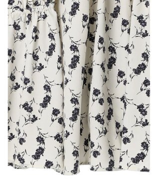 earth music&ecology ドロストギャザーフレアスカート Flower