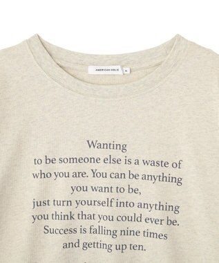 AMERICAN HOLIC メッセージロゴＴシャツ Oatmeal