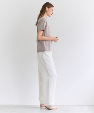 BEIGE， BERNARD / リネン混 ヘムタグ 2WAYパンツ Ecru