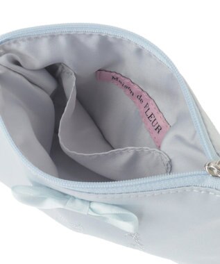 Maison de FLEUR サテンリボンティッシュケース Light Blue