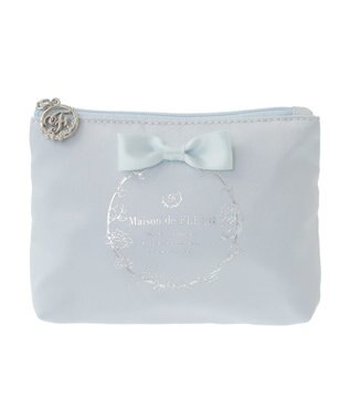 Maison de FLEUR サテンリボンティッシュケース Light Blue