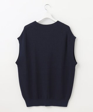 UNFILO MENS イージーケア ニットベスト [23年春夏商品] ネイビー