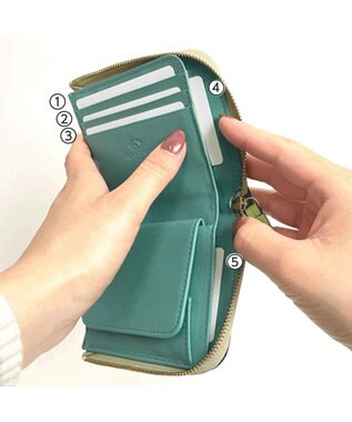 PELLE BORSA L字ファスナーミニ財布 Fine Goods フィーネグッズ 5444 レタスグリーン
