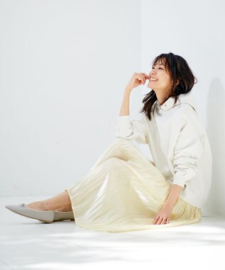 ANY L 【洗える】シャイニーサテン スカート