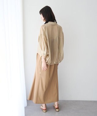YECCA VECCA 【2点SET】ミリタリーシアーシャツセットキャミワンピース Beige