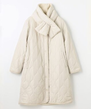 ANY L 【マフラー付き】キルトリバーシブルコート オフ