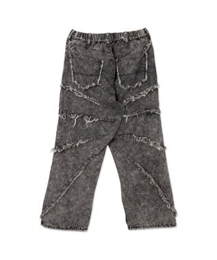 WEGO ダーツフリンジデニムパンツ デニムブラックソノタ