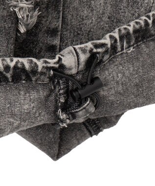 WEGO ダーツフリンジデニムパンツ デニムブラックソノタ