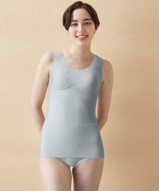 WACOAL ブラトップ【GOCOCi ゴコチ】 伸びがいい フラット仕上げ タンクトップ UGG210 /ワコール チャコールグレー