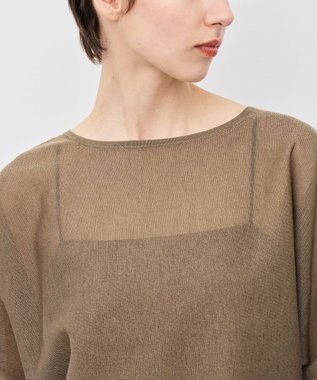 uncrave シアーニット ドルマントップス モカ