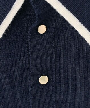 23区 S 【洗える】ウーステッドウール ポロニット ネイビー系