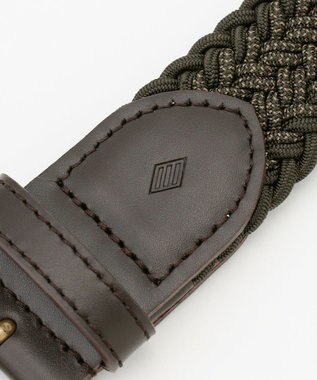 JOSEPH ABBOUD 【イタリア素材・ストレッチ・日本製】メランジヘリンボーン ベルト ダークグリーン系