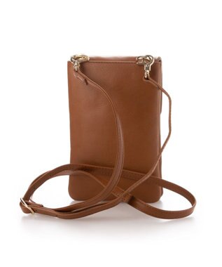 UNBILLION ペルケ perche ジェムストーンヒネリモバイルショルダー キャメル