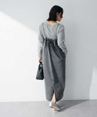 Green Parks デニムキャミワンピース Black