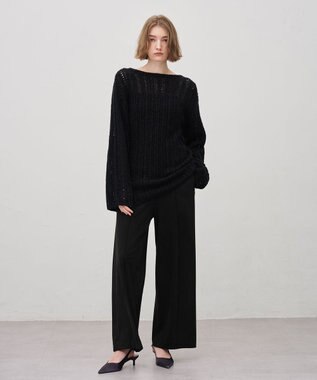 uncrave フィラメントモヘアニット プルオーバー ブラック