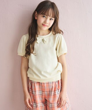 組曲 KIDS 【150-160㎝】 プティリボンカノコトップス バニラ