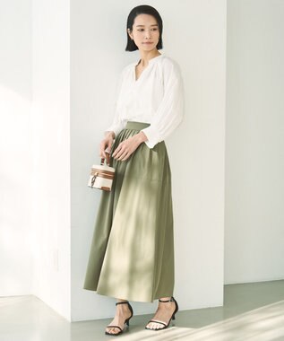 UNFILO L FINE MOVE タックスカート カーキ